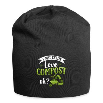 Kompostierung Kompost Wurm Abfall - Jersey-Beanie - Schwarz - Vorne