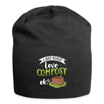 Kompostierung Kompost Wurm Abfall - Jersey-Beanie - Schwarz - Vorne