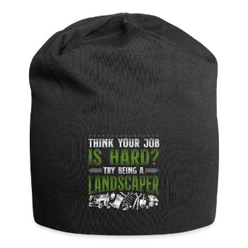 Landscaper Landscaping Landscape - Jersey Beanie - black - Front
