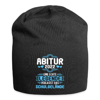 Abitur Gymnasium Damen und Herren Abi 2022 - Jersey-Beanie - Schwarz - Vorne