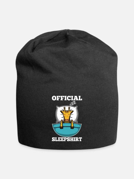 Chemise-lit officielle Girafe - Bonnet en jersey - noir