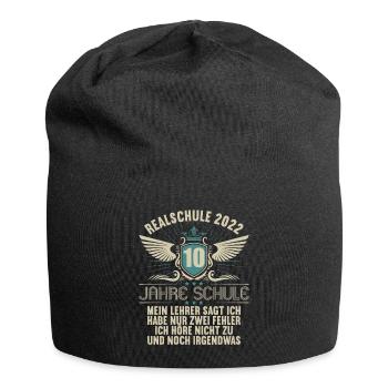Realschule bestanden Realschulabschluss 2022 - Jersey-Beanie - Schwarz - Vorne
