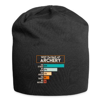 Mauvais en tir à l’arc Archer - Bonnet en jersey - noir - Devant