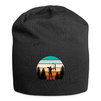 Vintage Archer Compound Bow Archery - Jersey Beanie - black - Front
