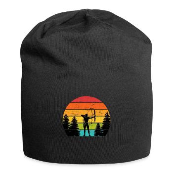 Vintage Archer Compound Bow Archery - Jersey Beanie - black - Front