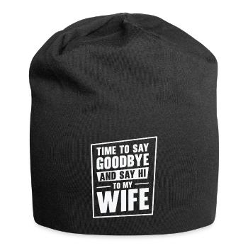 Célibataire Fiancé Mariage Épouse Anniversaire de mariage - Bonnet en jersey - noir - Devant