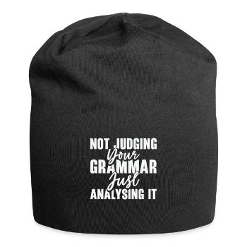 Étudiant professeur de police de grammaire anglaise - Bonnet en jersey - noir - Devant