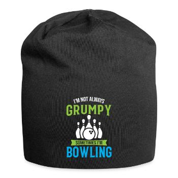 Je ne suis pas toujours grincheux Parfois je joue au bowling - Spor - Bonnet en jersey - noir - Devant