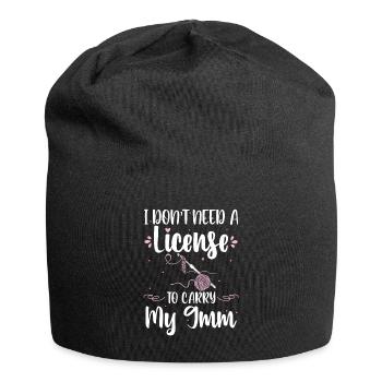 I Don't Need A License To Carry My 9mm Funny - Bonnet en jersey - noir - Devant