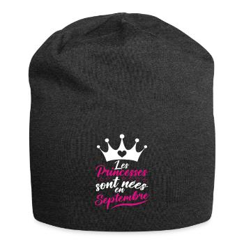 Les Princesses Sont Nées En Septembre - Bonnet en jersey - charbon - Devant