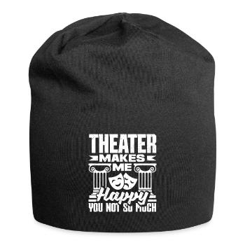 Theater Thespian Thespianism Theater Makes Me - Jersey-Beanie - Schwarz - Vorne