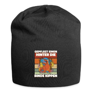 Saufen Bier Trinken Kippen - Lustiges Saufen - Jersey-Beanie - Schwarz - Vorne