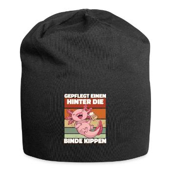 Lustiges Saufen Bier Trinken - Jersey-Beanie - Schwarz - Vorne