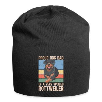 Rottweiler Dad Herrchen Hundebesitzer Geschenk - Jersey-Beanie - Schwarz - Vorne