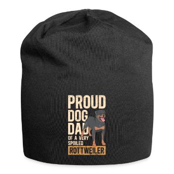 Rottweiler Dad | Herrchen Hundebesitzer Geschenk - Jersey-Beanie - Schwarz - Vorne