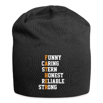 Funny Caring Stern Honest Dad Joke - Jersey Beanie - black - Front