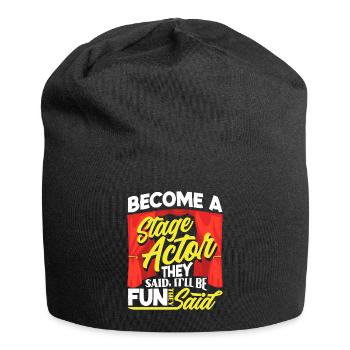 Theater Thespian Theatrical Thespianism Become A - Jersey-Beanie - Schwarz - Vorne