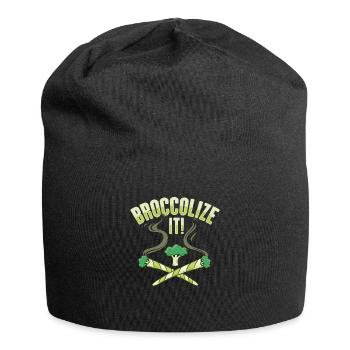 Brokkolize-It jeu de mots pour un amateur végétalien - Bonnet en jersey - noir - Devant
