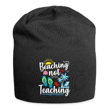 Beaching Not Teaching Funny Last Day Of School - Jersey Beanie - black - Front