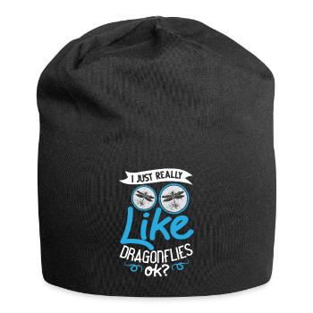 Dragonflies Flying Insect Quotes Entomologist - Jersey Beanie - black - Front