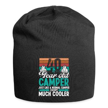 40 Year Old Camper Scouting Camping 40 Birthday - Jersey-Beanie - Schwarz - Vorne