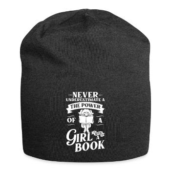 Book Girls Read Women Bookworm Bibliothécaire - Bonnet en jersey - charbon - Devant