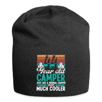 44 Year Old Camper Scouting Camping 44 Birthday - Jersey Beanie - black - Front