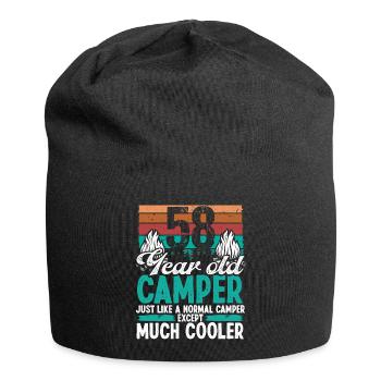 58 Year Old Camper Scouting Camping 58 Birthday - Jersey Beanie - black - Front