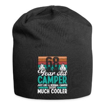 68 Year Old Camper Scouting Camping 68 Birthday - Jersey Beanie - black - Front