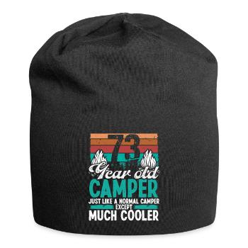 73 Year Old Camper Scouting Camping 73 Birthday - Jersey Beanie - black - Front