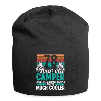 78 Year Old Camper Scouting Camping 78 Birthday - Jersey Beanie - black - Front