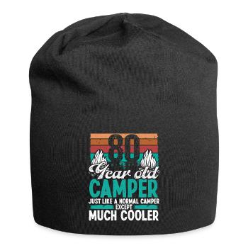 80 Year Old Camper Scouting Camping 80 Birthday - Jersey-Beanie - Schwarz - Vorne