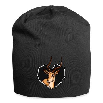 Antilope de fissure Déchirure trou coeur antilope - Bonnet en jersey - noir - Devant