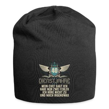 40 Jahre im Dienst 40 Jähriges Dienstjubiläum - Jersey-Beanie - Schwarz - Vorne