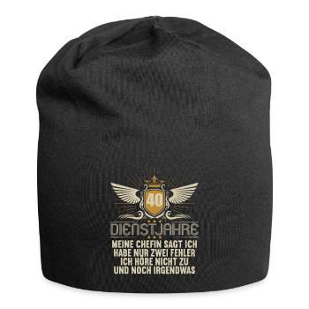 40 Jahre im Dienst 40 Jähriges Dienstjubiläum - Jersey-Beanie - Schwarz - Vorne