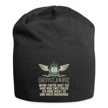40 Jahre im Dienst 40 Jähriges Dienstjubiläum - Jersey-Beanie - Schwarz - Vorne