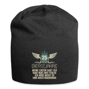 25 Jahre im Dienst 25 Jähriges Dienstjubiläum - Jersey-Beanie - Schwarz - Vorne