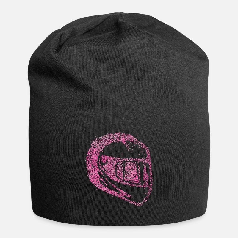 Motorrad Motorradfahrerin Motorradhelm - Jersey-Beanie - Schwarz