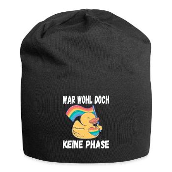 LGBTQ Pride Regenbogen War Wohl Doch Keine Phase - Jersey-Beanie - Schwarz - Vorne