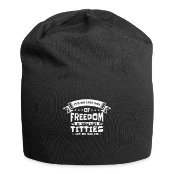 Bachelor Drinking Freedom Titties Bachelor Party - Jersey Beanie - black - Front