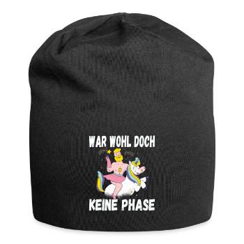 LGBTQ Pride Regenbogen War Wohl Doch Keine Phase - Jersey-Beanie - Schwarz - Vorne