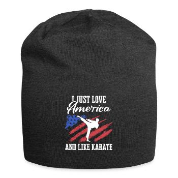 Karate Karatekämpfer Kampfkunst - Jersey-Beanie - Anthrazit - Vorne