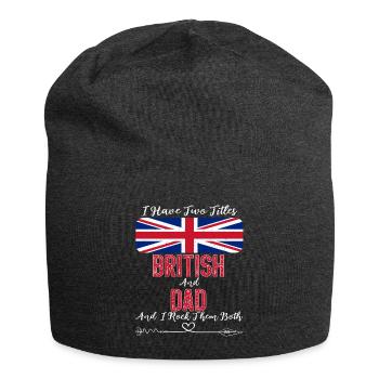 I Have Two Titles British and Dad United Kingdom - Jersey-Beanie - Anthrazit - Vorne