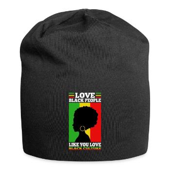 Love black people like you love black culture - Jersey Beanie - black - Front