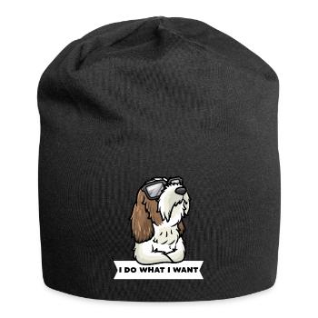 Petit Basset Griffon Vendéen Chien - Bonnet en jersey - noir - Devant