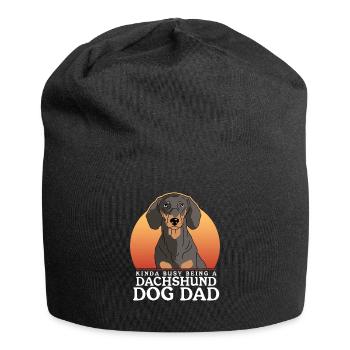 Teckel Papa Teckel Chien Propriétaire Cadeau - Bonnet en jersey - noir - Devant
