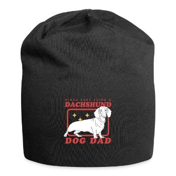 Dachshund Dad | Dackel Hundebesitzer Geschenk - Jersey-Beanie - Schwarz - Vorne