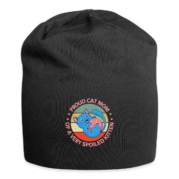 Chat Maman ChatOn Chat Propriétaire Cadeau - Bonnet en jersey - noir - Devant