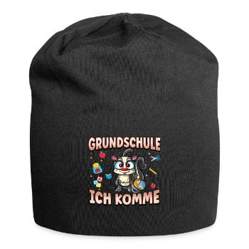 Grundschule Ich Komme Ein Schulkind Einschulung - Jersey-Beanie - Schwarz - Vorne