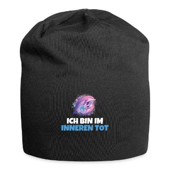 Ich bin im Inneren tot Delfin - Jersey-Beanie - Schwarz - Vorne